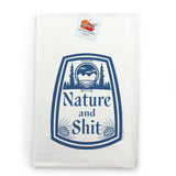 Nature And Sh*t Cotton Tea Towel - Ironic Kitchen Decor For Outdoor Lovers - Tea Towels - Two Little Fruits - Two Little Fruits