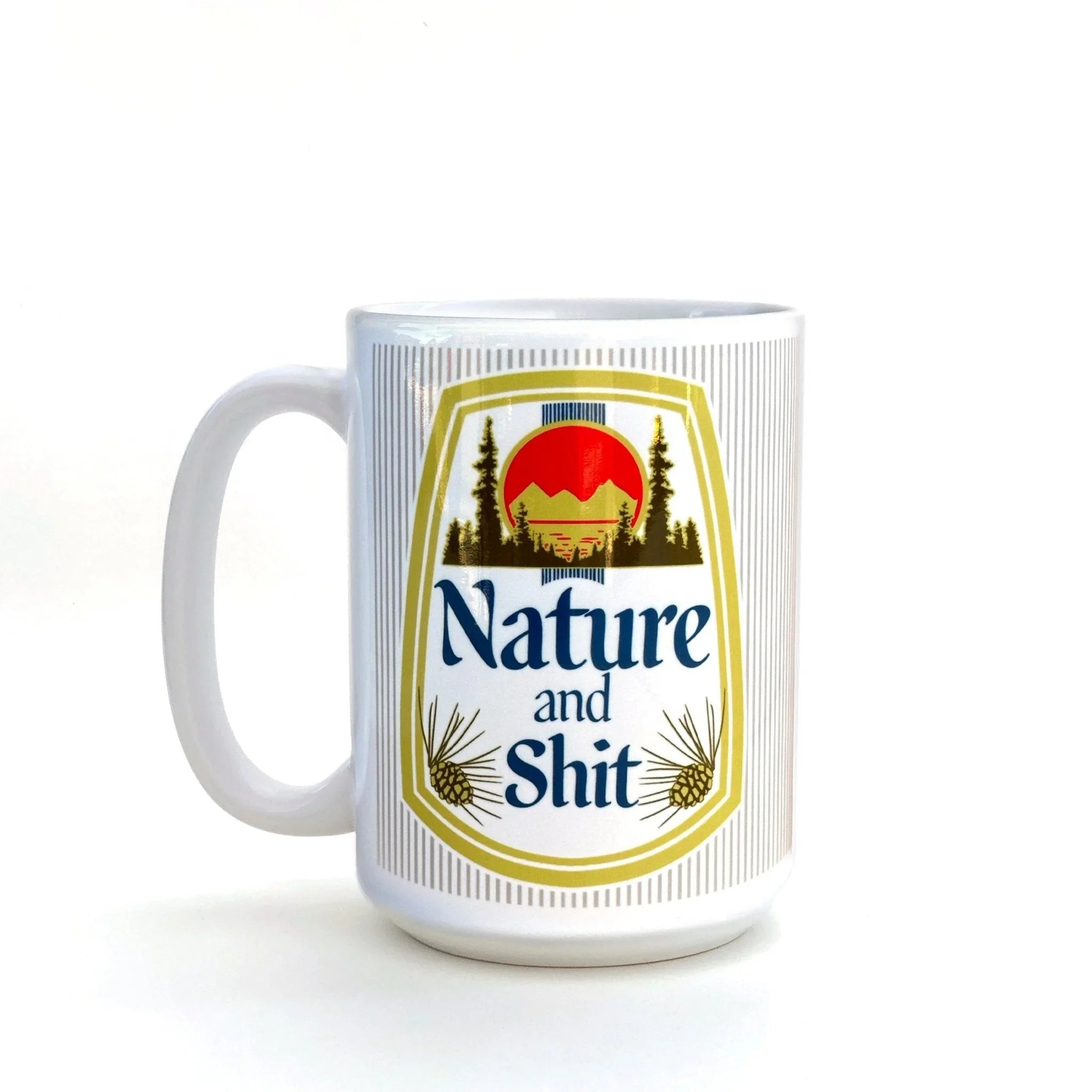 Nature & Sh*t illustrated mug by Two Little Fruits