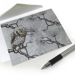 Nature Themed Greeting Cards Set - 4 Blank Cards Featuring Owls, Crows, Bees, and Hummingbirds - Greeting Cards - Two Little Fruits - Two Little Fruits