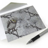 Nature Themed Greeting Cards Set - 4 Blank Cards Featuring Owls, Crows, Bees, and Hummingbirds - Greeting Cards - Two Little Fruits - Two Little Fruits