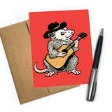 Opossum Card illustrated greeting card by Two Little Fruits