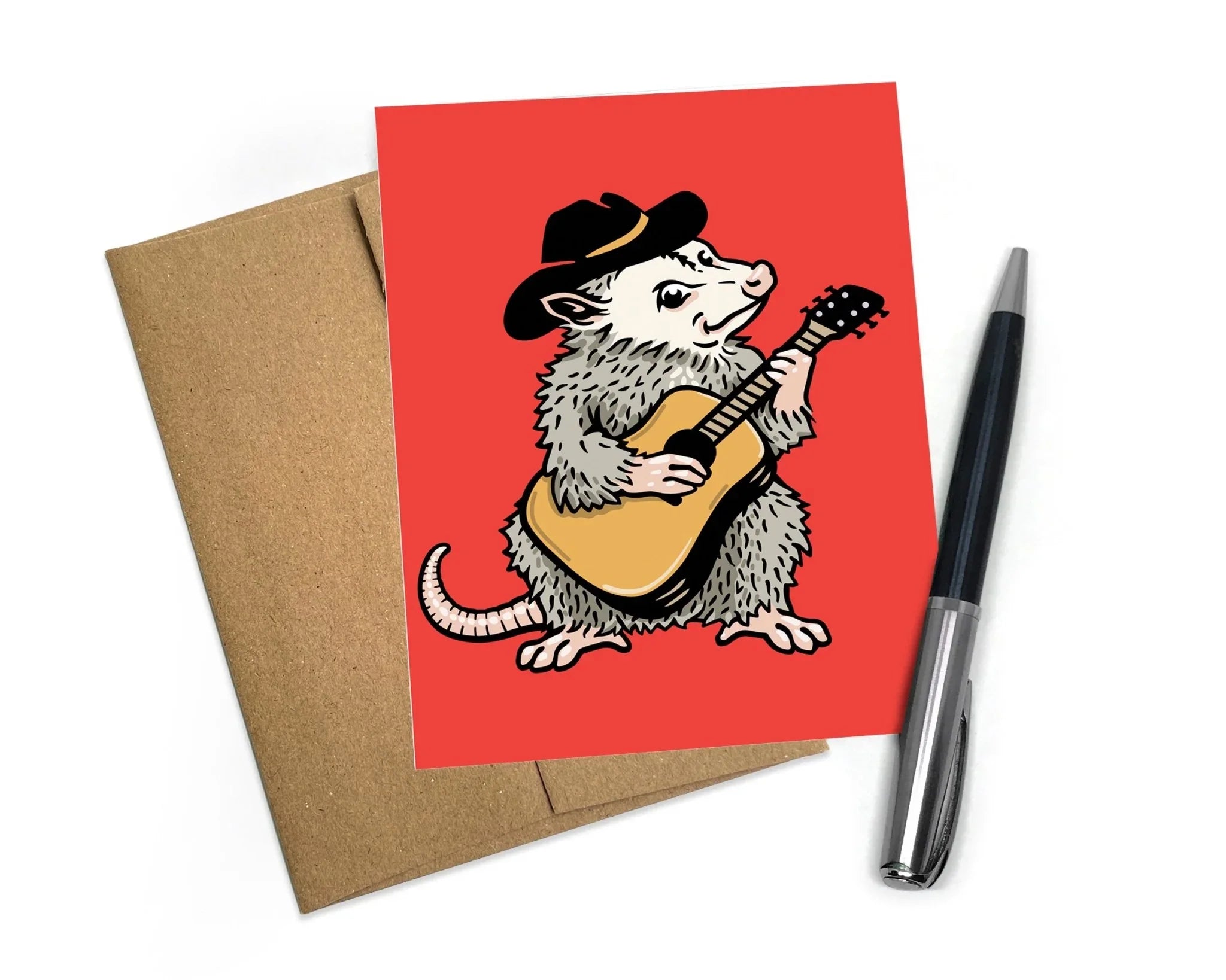 Opossum Card illustrated greeting card by Two Little Fruits