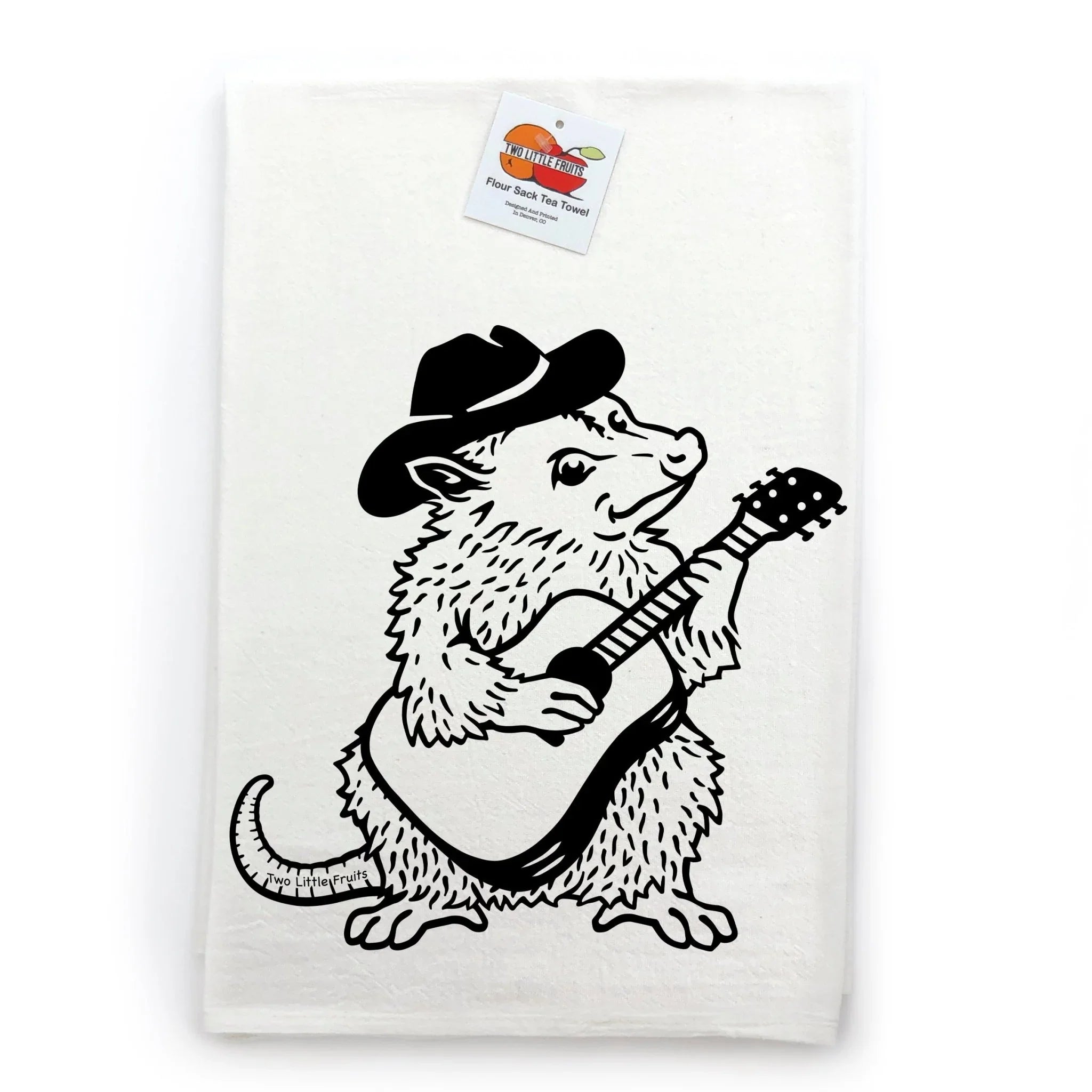 OPOSSUM illustrated tea towel by Two Little Fruits