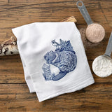 Oregon Beaver Tea Towel - 100Cotton, Eco - Friendly & Hand - Illustrated, Perfect Gift! - Tea Towels - Two Little Fruits - Two Little Fruits