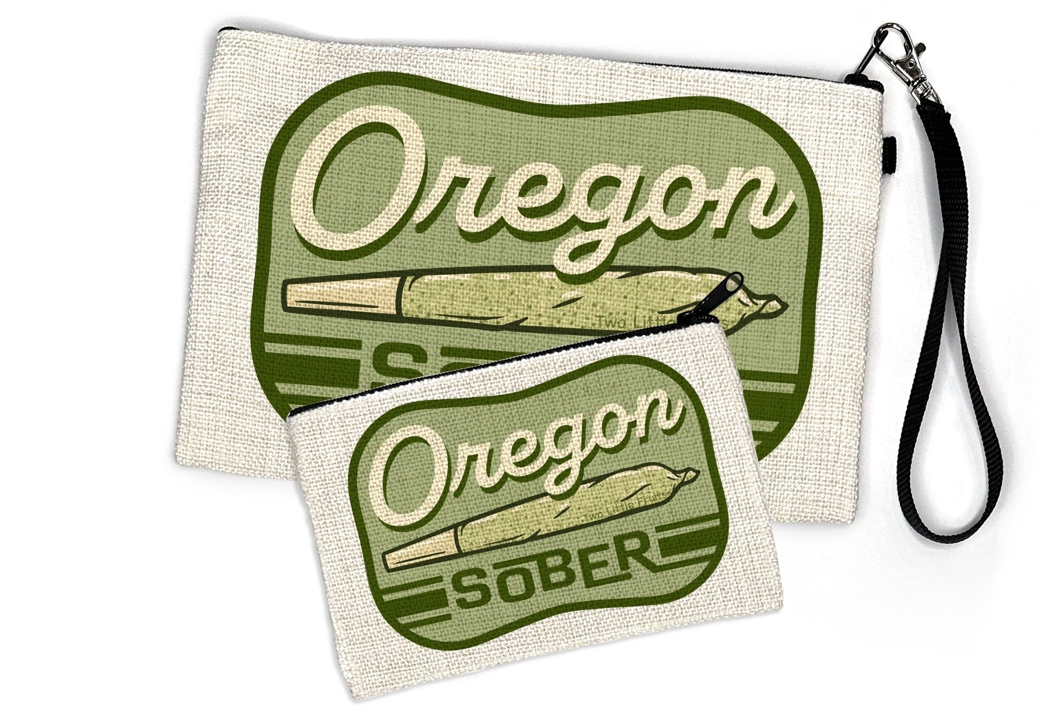 Oregon Cannabis Themed Pouch - Fun & Durable Zipper Accessory Organizer in 2 Sizes - Zipper Pouches - Two Little Fruits - Two Little Fruits