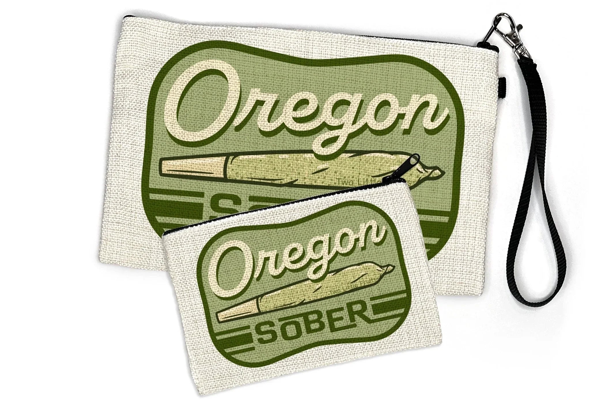Oregon Cannabis Themed Pouch - Fun & Durable Zipper Accessory Organizer in 2 Sizes