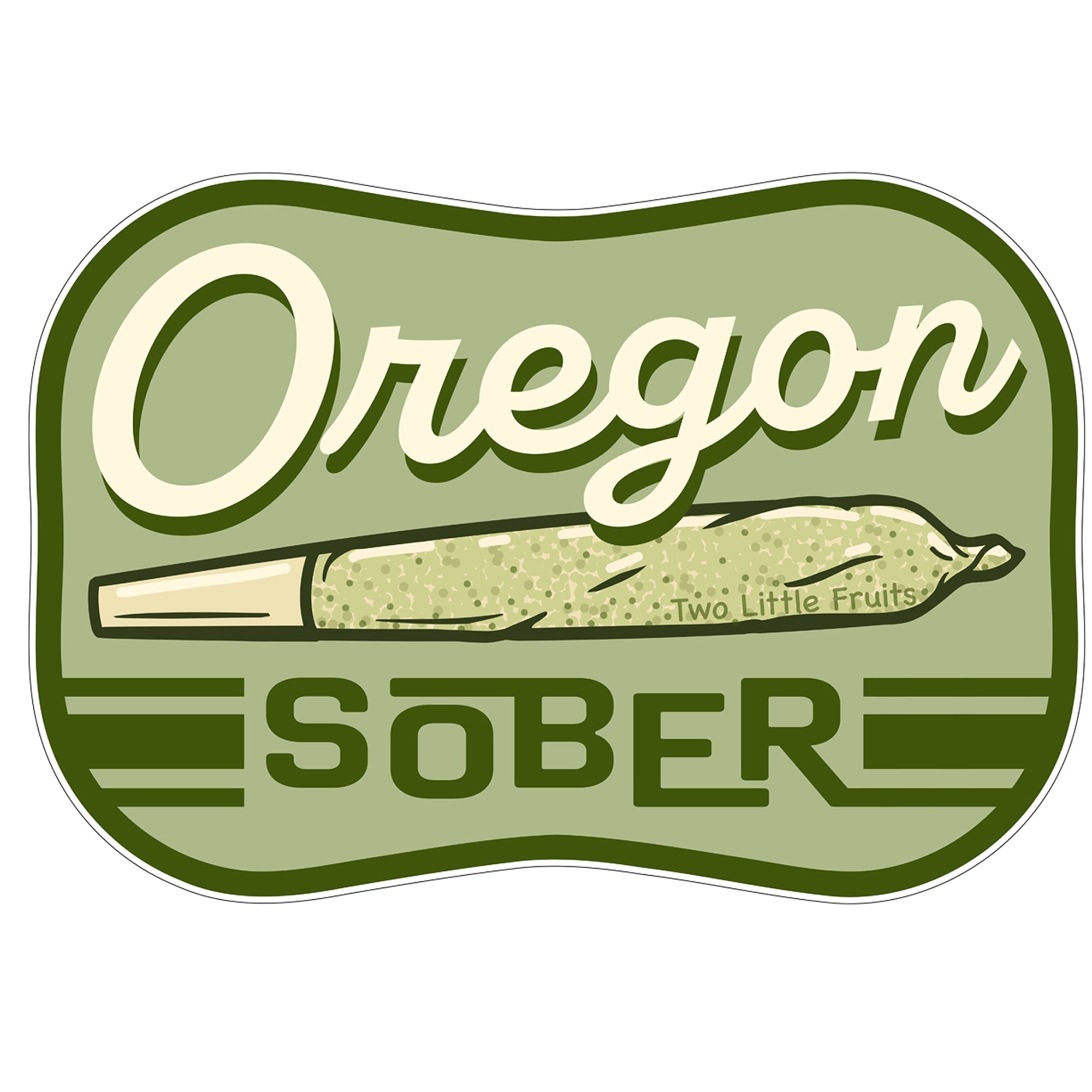 Oregon Sober Cannabis Sticker – 3" Waterproof Vinyl Decal for Laptops, Water Bottles & More - Sticker - Two Little Fruits - Two Little Fruits