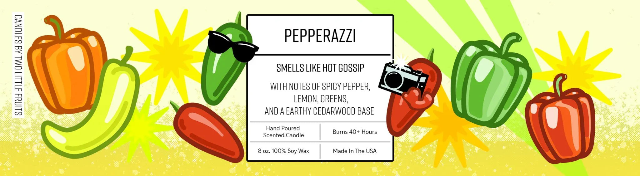 Pepperazzi Scented Candle - Soy Candles - Two Little Fruits - Two Little Fruits