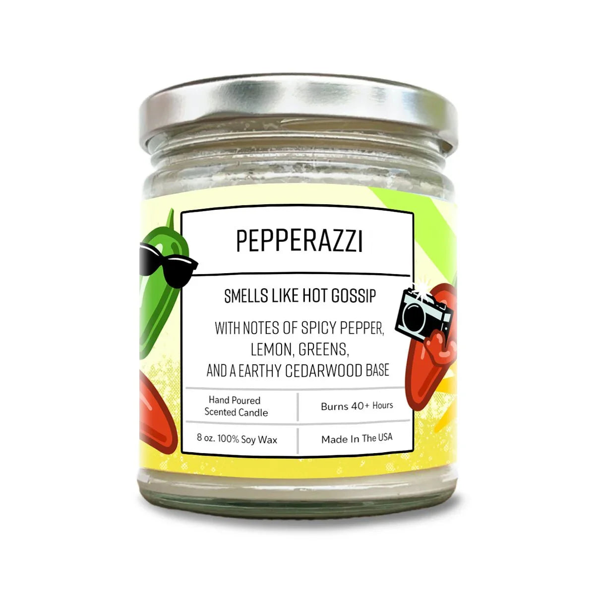 Pepperazzi hand-poured soy candle by Two Little Fruits