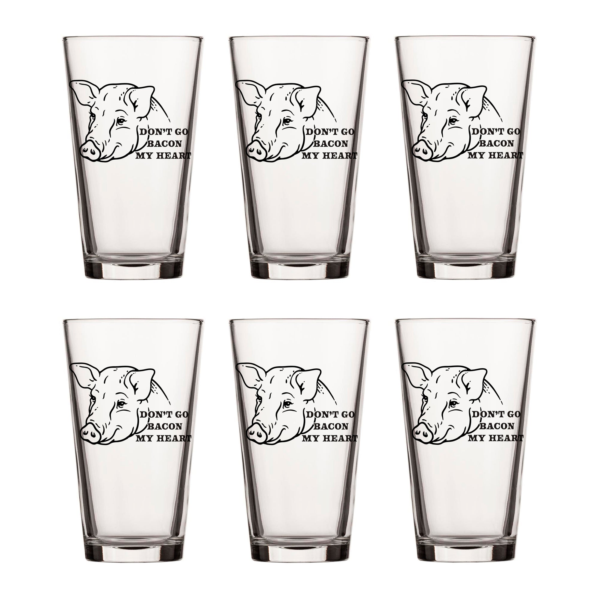 Pig Beer Pint Glass - 16 Oz Whimsical Owl Design, Dishwasher Safe, Perfect For Nature Lovers! - Pint Glass - Two Little Fruits - Two Little Fruits