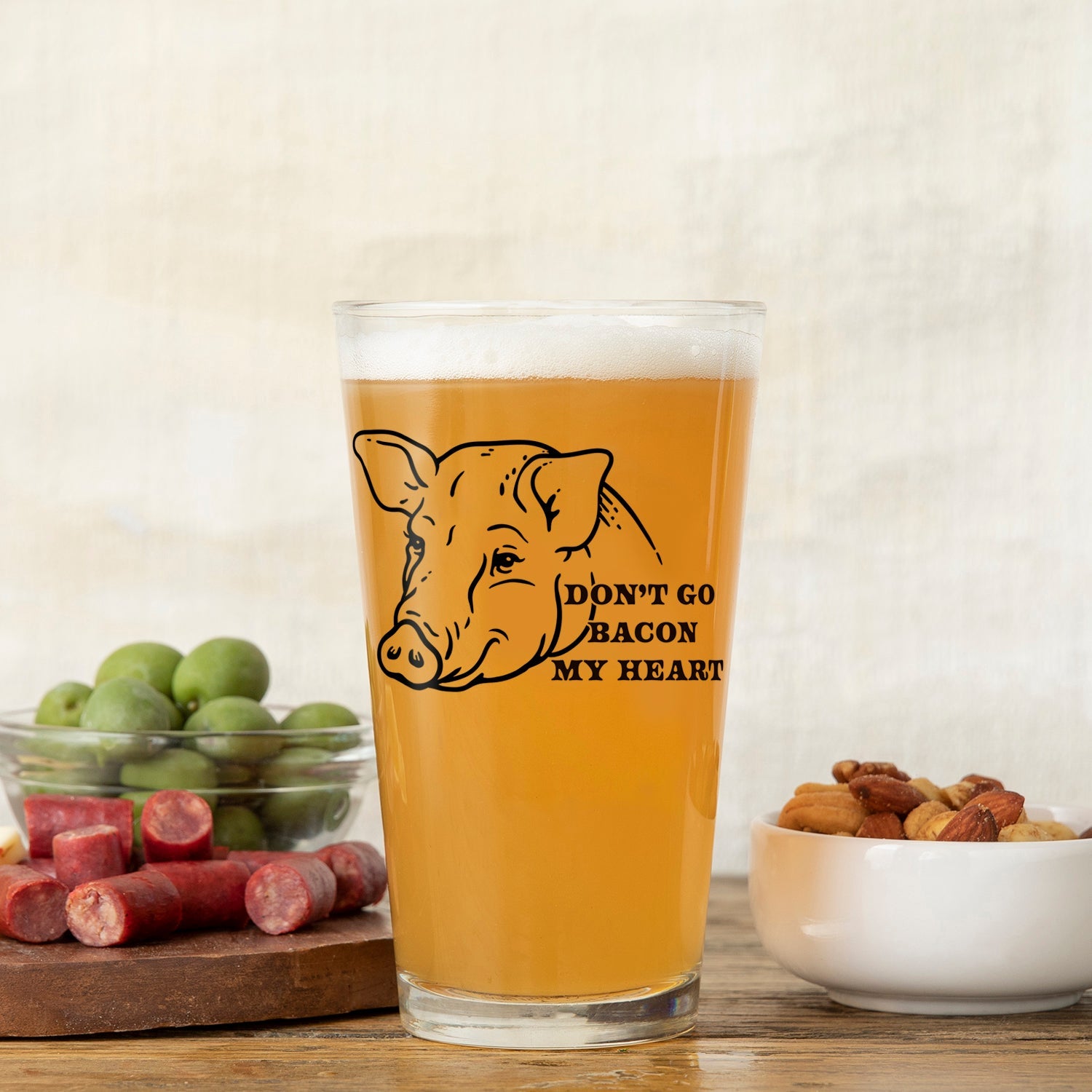 Pig Beer Pint Glass - 16 Oz Whimsical Owl Design, Dishwasher Safe, Perfect For Nature Lovers! - Pint Glass - Two Little Fruits - Two Little Fruits