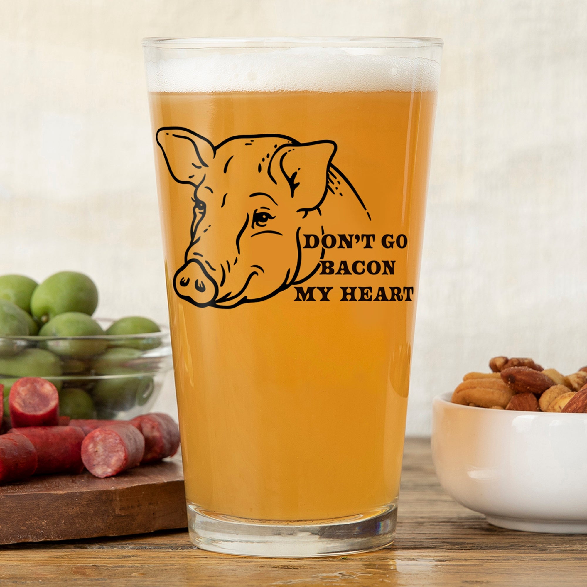 Pig Beer Pint Glass - 16 Oz Whimsical Owl Design, Dishwasher Safe, Perfect For Nature Lovers! - Pint Glass - Two Little Fruits - Two Little Fruits