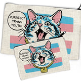 Protect Transgender Youth Pouch - Fun Zipper Pouch for Accessories, 2 Sizes Available - Zipper Pouches - Two Little Fruits - Two Little Fruits