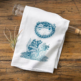 Pufferfish Tea Towel - 100% Cotton, Eco - Friendly, Hand - Illustrated Kitchen Towel, 28x29" - Tea Towels - Two Little Fruits - Two Little Fruits