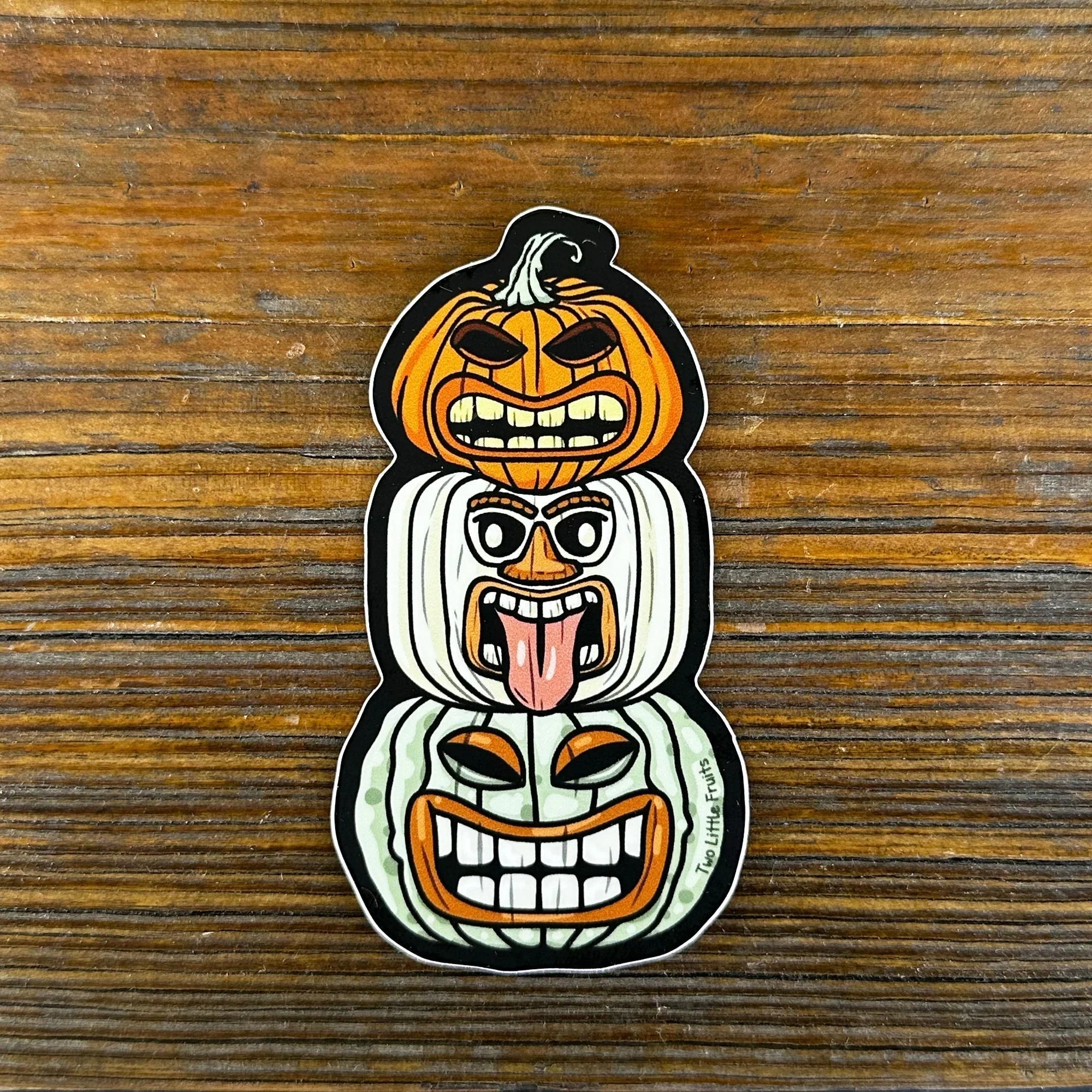 Pumpkin illustrated vinyl sticker by Two Little Fruits