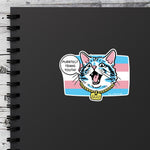 Purrtect Trans Youth Cat Sticker – Transgender Youth Support Stickers for Allyship & Pride - Sticker - Two Little Fruits - Two Little Fruits