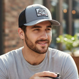 Raccoon Trucker Hat – Lightweight Breathable Snapback With Woven Patch Design - Trucker Hats - Two Little Fruits - Two Little Fruits