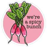 Red Radish illustrated vinyl sticker by Two Little Fruits