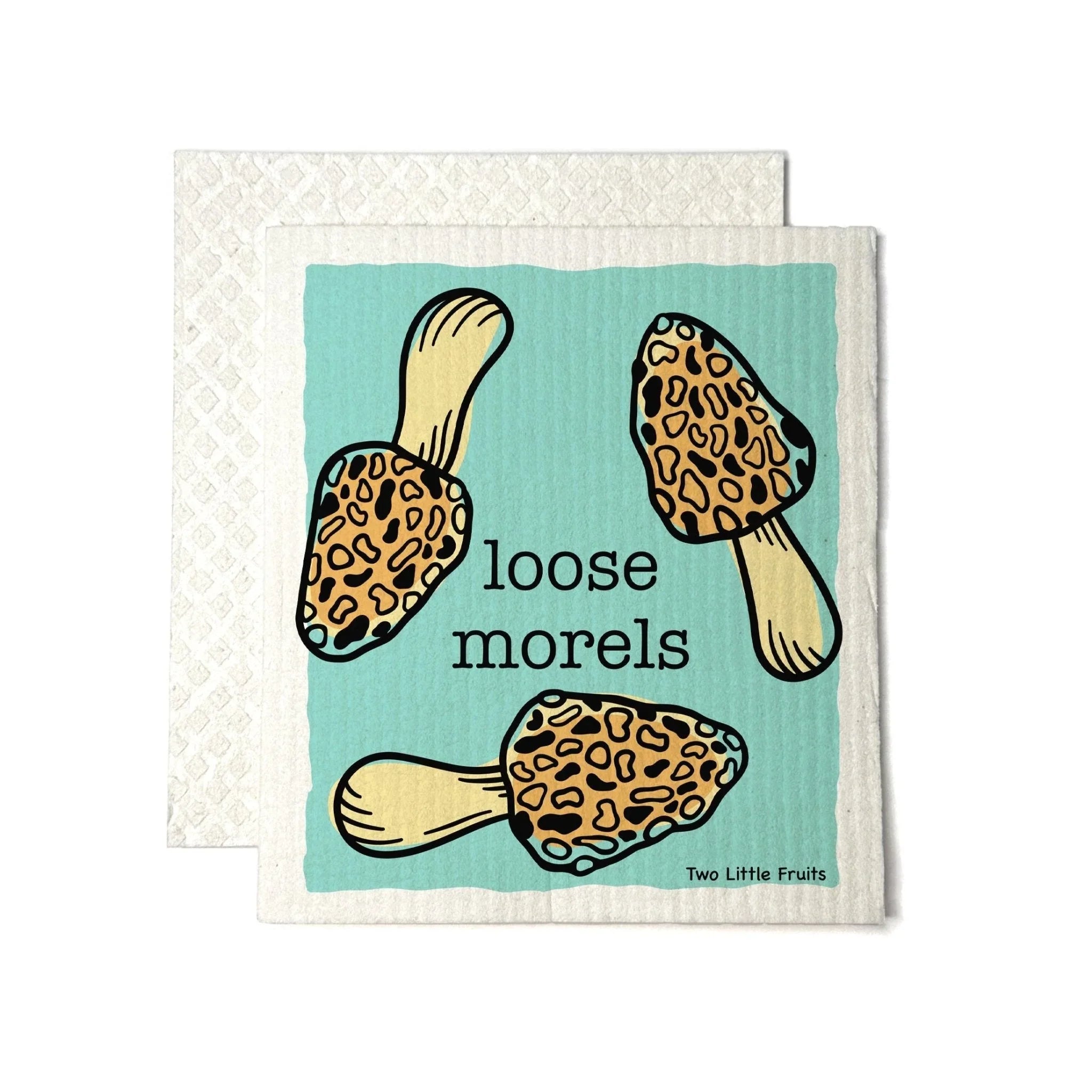 Loose Morels mushroom Swedish dishcloth