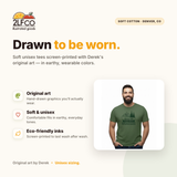 Always Take The Scenic Route T-Shirt — illustrated by Two Little Fruits, made in Denver