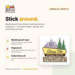 Always Take The Scenic Route Vinyl Sticker — illustrated by Two Little Fruits, made in Denver