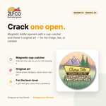 Always Take The Scenic Route Magnetic Bottle Opener — illustrated by Two Little Fruits, made in Denver