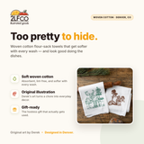 Moose Squirrel Tea Towel — illustrated by Two Little Fruits, made in Denver
