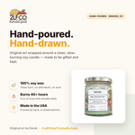 Nirvana Soy Candle — Star Anise, Fennel & Cinnamon — illustrated by Two Little Fruits, made in Denver