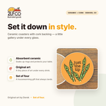 "Just The Tip" Asparagus Coaster — illustrated by Two Little Fruits, made in Denver