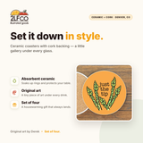 "Just The Tip" Asparagus Coaster — illustrated by Two Little Fruits, made in Denver