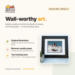Astronaut Dog Print - ROVER The Space Dog Art Print — illustrated by Two Little Fruits, made in Denver