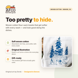 Bear Tea Towel — Screen Printed 100% Cotton Kitchen Towel 28x29" — illustrated by Two Little Fruits, made in Denver