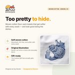 Oregon Beaver Tea Towel — illustrated by Two Little Fruits, made in Denver
