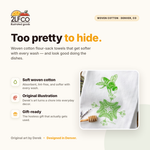 Bee Tea Towel — Screen Printed 100% Cotton Kitchen Towel 28x29" — illustrated by Two Little Fruits, made in Denver