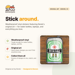Hiking Beer Can Vinyl Sticker — illustrated by Two Little Fruits, made in Denver