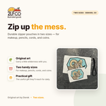 Bighorn Ram Zipper Pouch — illustrated by Two Little Fruits, made in Denver