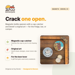 Bison Magnetic Bottle Opener — illustrated by Two Little Fruits, made in Denver