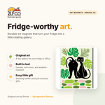 Black Cat Fridge Magnet — illustrated by Two Little Fruits, made in Denver