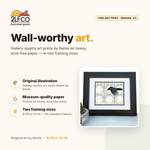 Black Crow Art Print — illustrated by Two Little Fruits, made in Denver