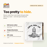 Camping Tea Towel — illustrated by Two Little Fruits, made in Denver