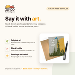 I'm So High Cannabis Greeting Card — illustrated by Two Little Fruits, made in Denver