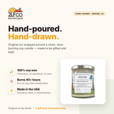 I'm So High Soy Candle — Cannabis, Gardenia & Cashmere Wood — illustrated by Two Little Fruits, made in Denver