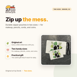 Stylish Cat Zipper Pouch — illustrated by Two Little Fruits, made in Denver