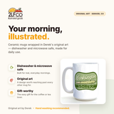 Hand-Illustrated Ceramic Mug — 15oz — illustrated by Two Little Fruits, made in Denver