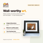 Chicken Art Print — illustrated by Two Little Fruits, made in Denver