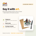 Chicken Greeting Card — illustrated by Two Little Fruits, made in Denver