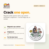Chicken Magnetic Bottle Opener — illustrated by Two Little Fruits, made in Denver