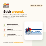 Colorado Bear Vinyl Sticker — illustrated by Two Little Fruits, made in Denver