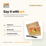 Colorado Cowgirl Greeting Card — illustrated by Two Little Fruits, made in Denver