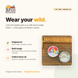 Colorado Flag Button Pin — illustrated by Two Little Fruits, made in Denver
